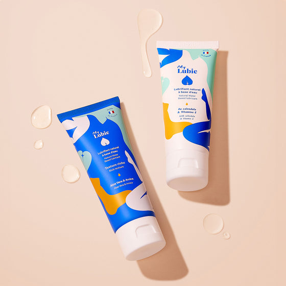 duo de lubrifiants avec texture