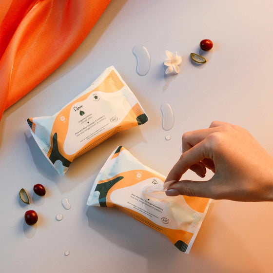 MY LUBIE LINGETTES INTIMES FRAFRAICHISSANTES ET APAISANTES ALOE VERA VEGAN CERTIFIEES BIO FRANCAIS LATEX NATUREL EQUITABLE CONDOMS LUBRIFIANT LUBRICANT My Lubie Lubrifiant naturel vegan fait en France made in France à base d'eau gel intime lub huile intime sexplorer bien être intime innovant moderne dune accessoire vibrant yuka