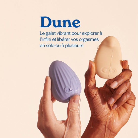 My Lubie Dune accesoire vibrant sexualite sexuel sex fait en France made in France à base d'eau gel intime lub huile intime sexplorer bien être intime innovant moderne dune accessoire vibrant yuka