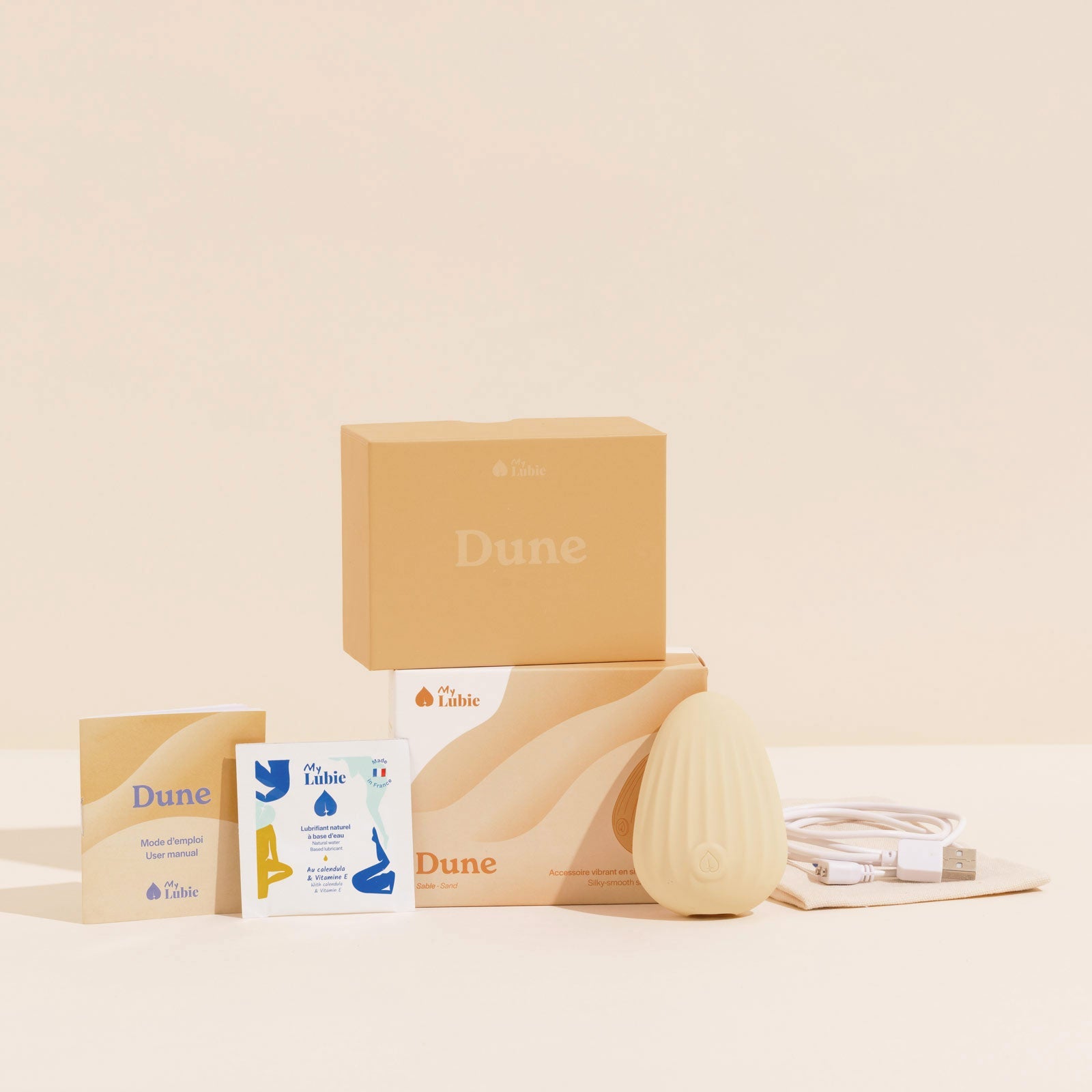 dune galet vibrant silicone moelleux composition du pack beige