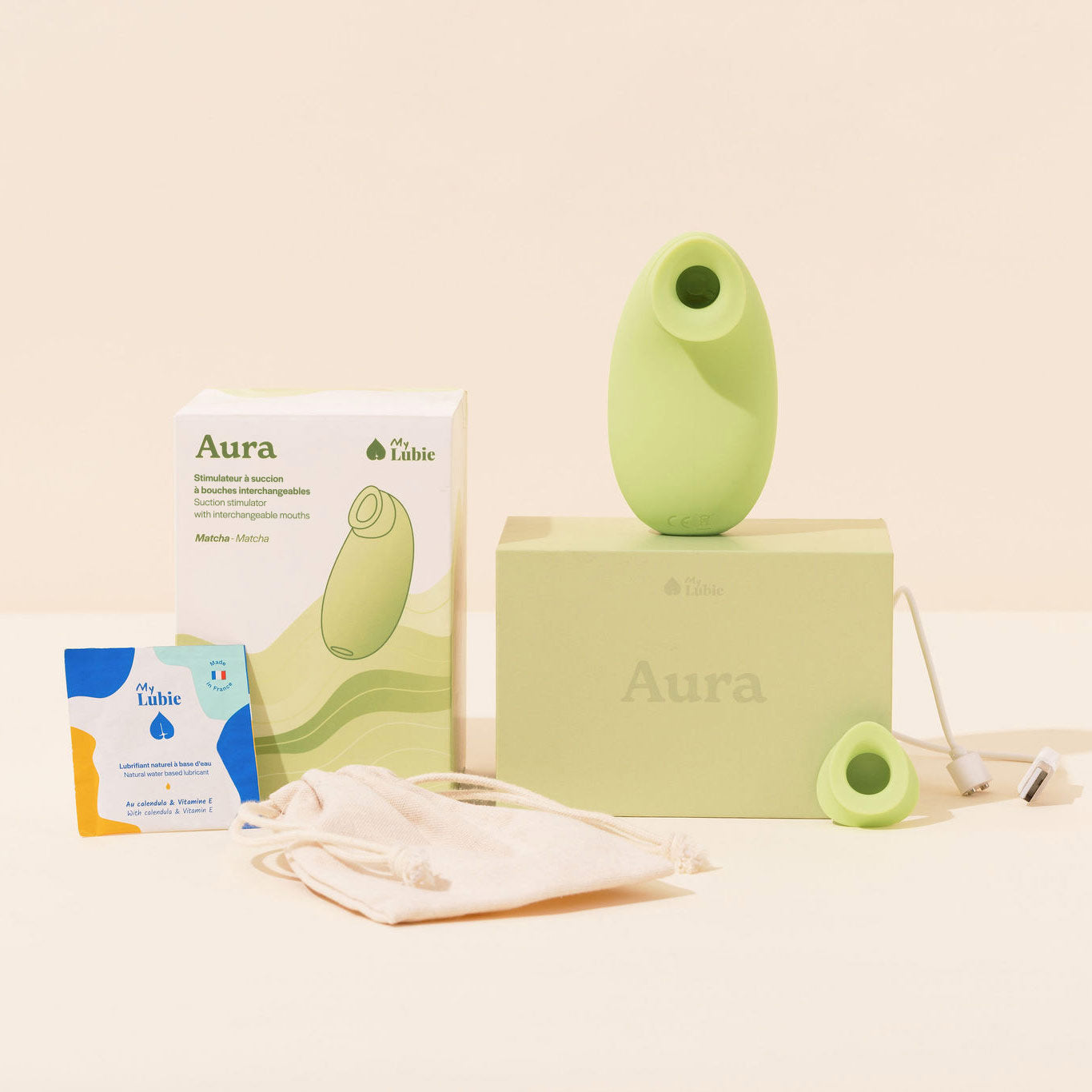 Aura + Lubrifiant Naturel + Lingettes